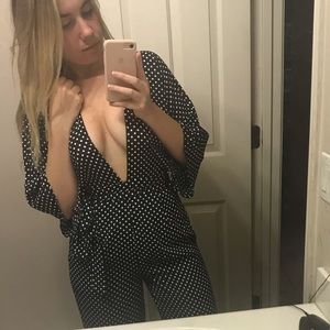 Deep V, Open back Jumpsuit